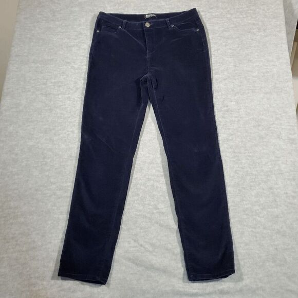 Buffalo Jeans Womens 12x32 Blue Velvet Stretch Marvel Mid Rise Skinny Leg Preppy - Picture 1 of 11